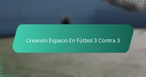 Creando Espacio En Fútbol 3 Contra 3