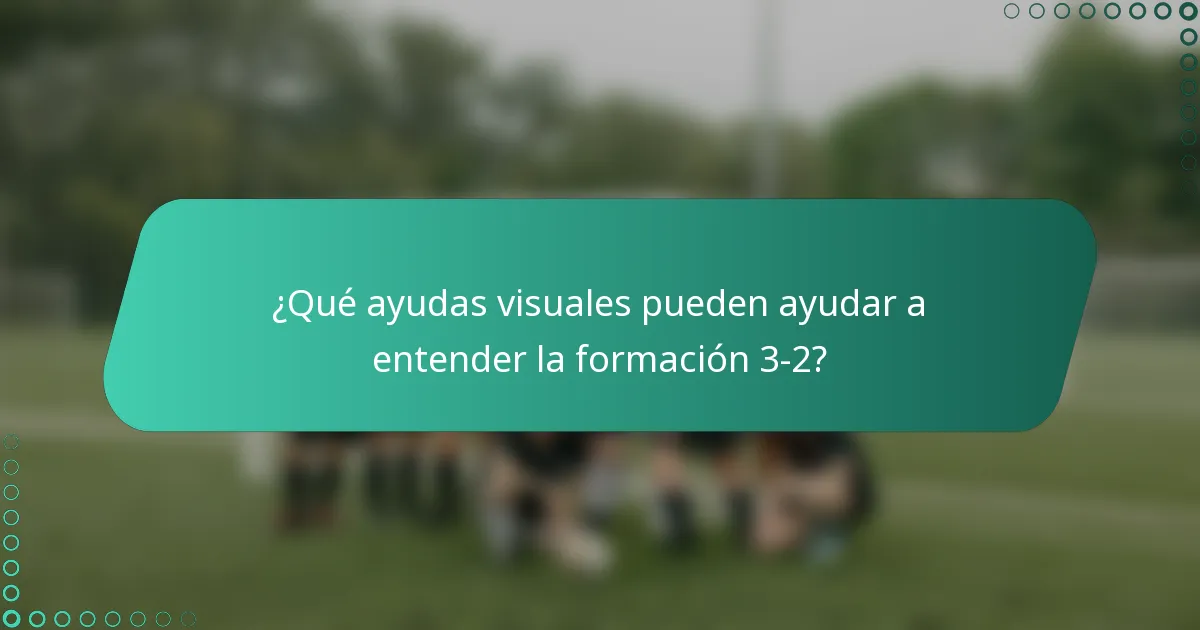 ¿Qué ayudas visuales pueden ayudar a entender la formación 3-2?